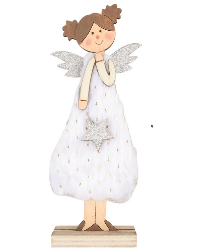 Anděl dřevěný 16 cm